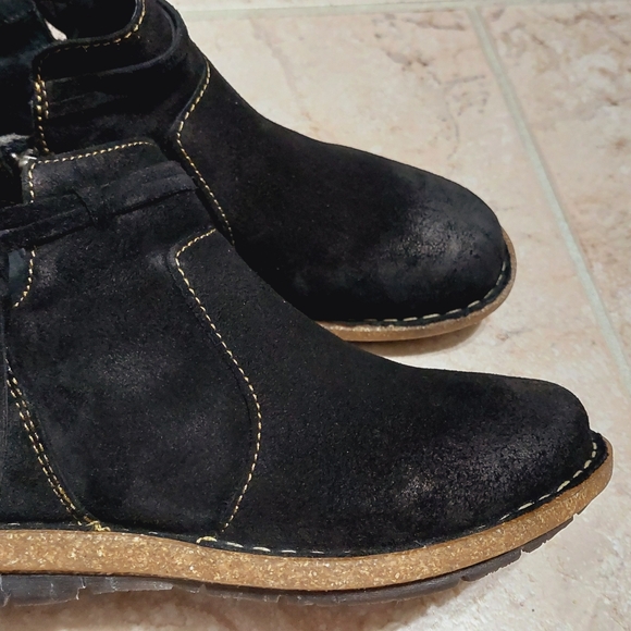 New Born black leather Wynter  ankle boot size 6.5 - Picture 7 of 15